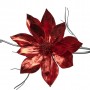 METALL.GLT POINSETTIA ON CLIP RD 30CM