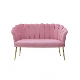 VELVET 2 SEATER SOFA PINK