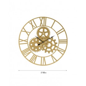 METAL WALL CLOCK GOLDEN D60