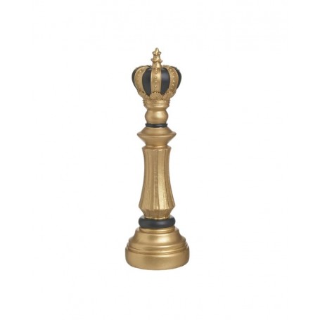 RESIN CHESS PAWN GOLDEN/BLACK 7X7X22