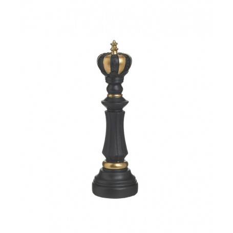 RESIN CHESS PAWN GOLDEN/BLACK 7X7X22