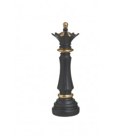 RESIN CHESS PAWN BLACK/GOLDEN 7X7X22