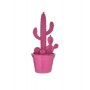 RESIN PLANT IN POT CACTUS FUCHSIA