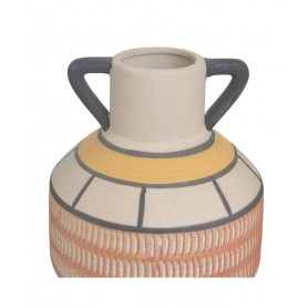 CERAMIC VASE MULTICOLOR D13X15