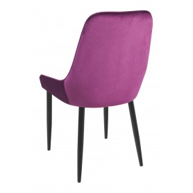 SEDIA VELLUTO AUBERGINE