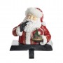 SANTA W/SNOW GLOBE STOCK.HOLDER 18CM