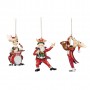 SING.SANTA/DEER MUS.BAND ORN ASS/3 11CM