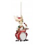 SING.SANTA/DEER MUS.BAND ORN ASS/3 11CM