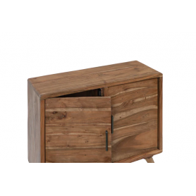 CREDENZA 2 SPORTELLI IN LEGNO NATURALE