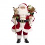 FABR SANTA W/STAFF/GIFT TT RED/WH 48CM