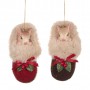 XMAS LODGE MOUSE IN SLIPPER