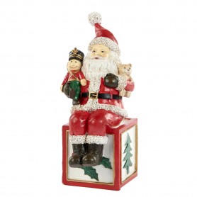 SANTA SITT ON TOY CUBE