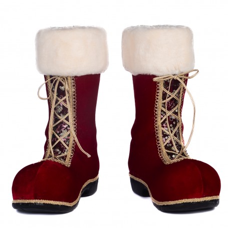 FURRY FABR SANTA BOOTS