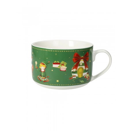 TAZZA COLAZIONE ELFOMAGIA NEW BONE CHINA