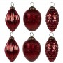 SET 6 DI PALLINE DI NATALE ROSSO D5X10