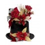 PUNTALE CAPPELLO CON FIORI H51 CM